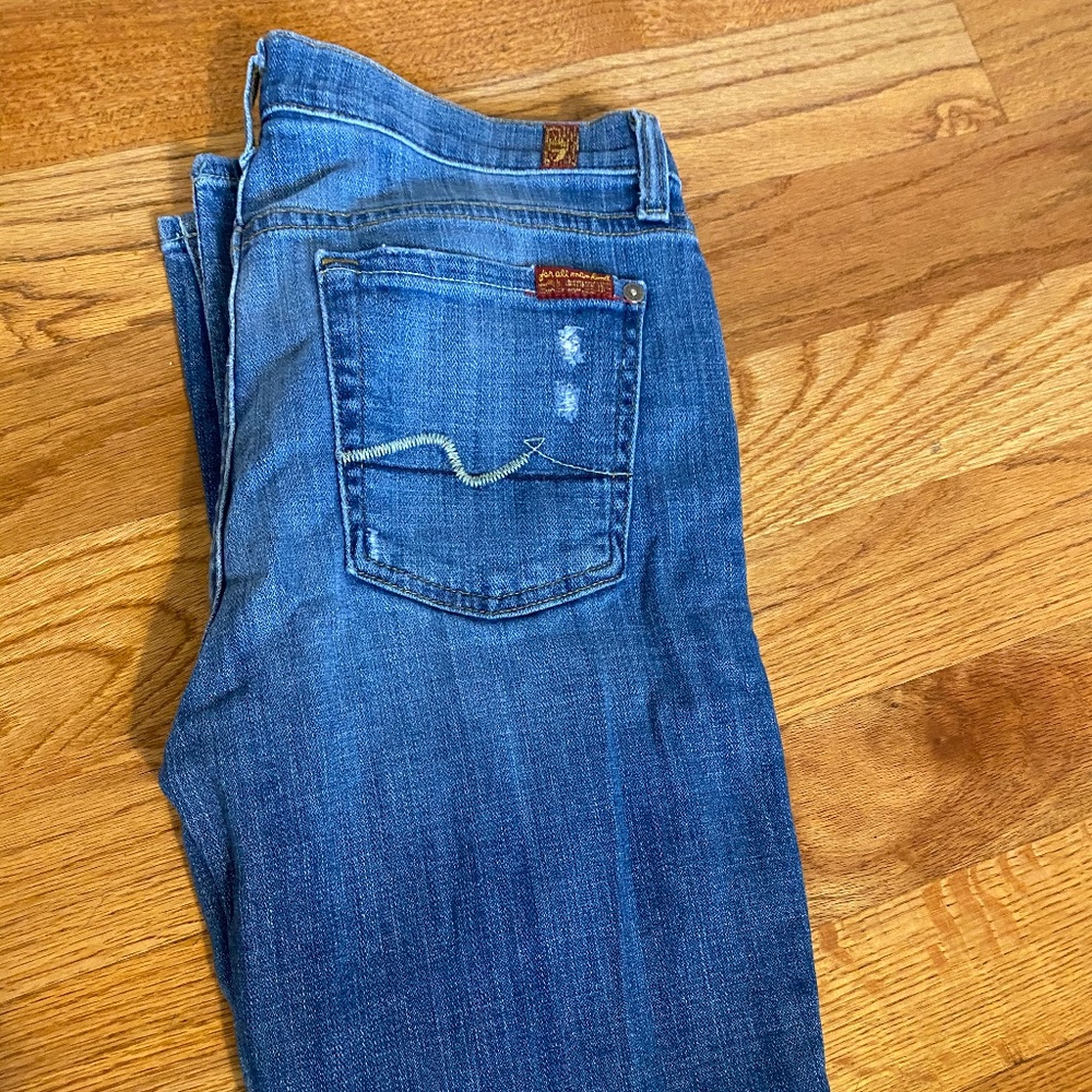 Distressed Seven's jeans